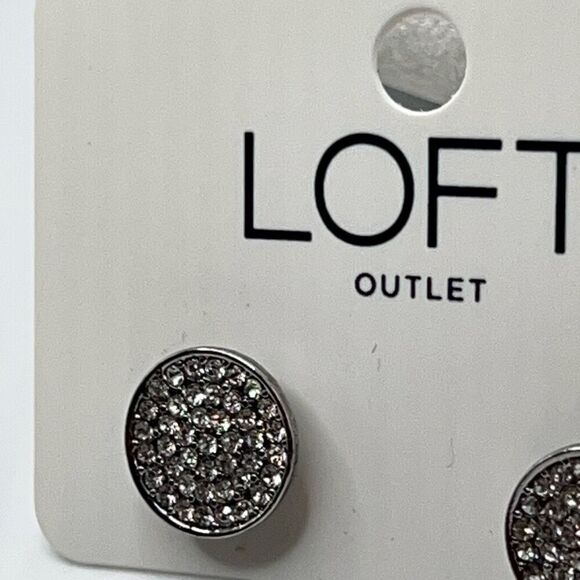 Loft Silver Crystal Dainty Post Earrings  $16 each or bundle 3/$25  NWT - Picture 4 of 5